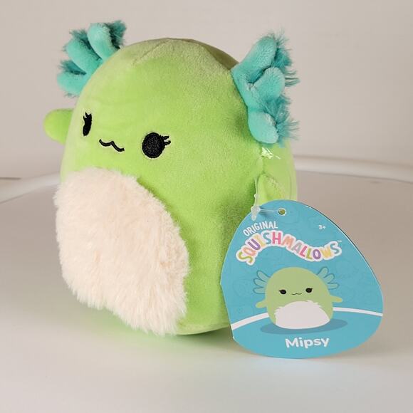 Squishmallows Mipsy Plush 5" Green With Fuzzy Belly 2023 Kellytoy Jazwares - Picture 3 of 13
